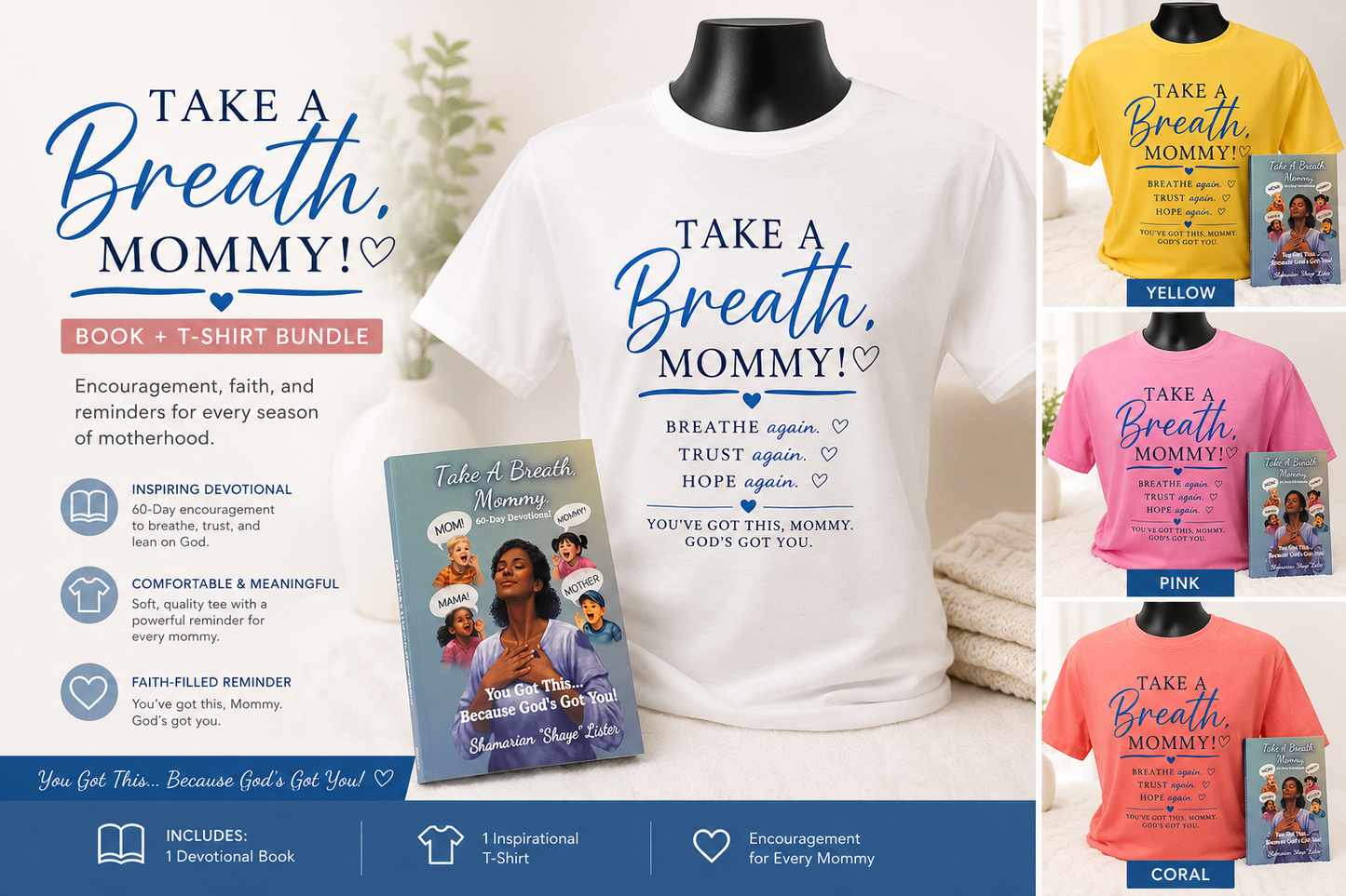 Take A Breath, Mommy! Book + T-Shirt Bundle